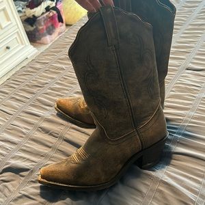 Brown Western Ankle Boots
